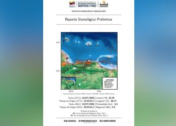 Funvisis reporta sismo de magnitud 3.9 en Venezuela