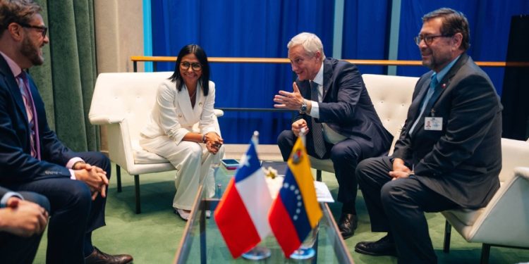 Delcy Rodríguez tras su reunión con José Antonio Kast en la ONU