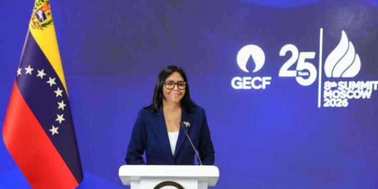 Delcy Rodríguez participó virtualmente en la VIII edición del Foro de Países Exportadores de Gas que se realiza en Moscú