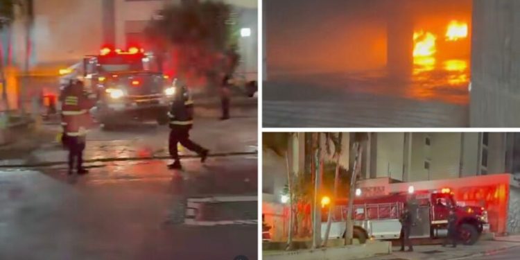 Cuatro vehículos calcinados tras incendio que se registró la madrugada de este martes en Baruta